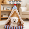 Semi-Enclosed Tent Bed for Cats and Dogs