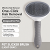 Self-Cleaning Pet Brush for Dogs & Cats, 3.8-Inch Wide Head
