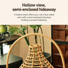Handwoven Rattan Hanging Pet Bed with Cushion