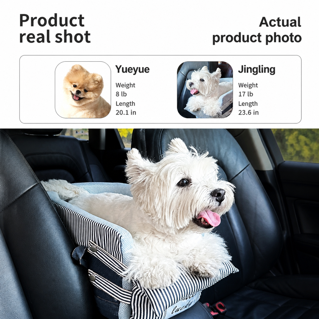 Canvas Pet Car Seat for Small Dogs & Cats