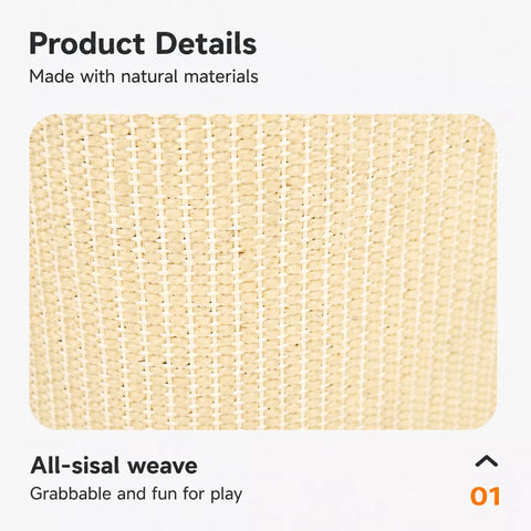 Square Sisal Cat Scratching Barrel with Integrated Bed
