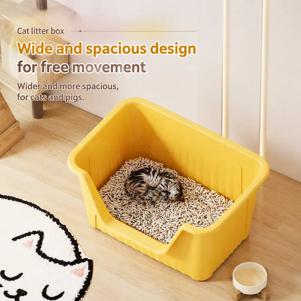 Jumbo Plastic Cat Litter Box with High Sides p-05679