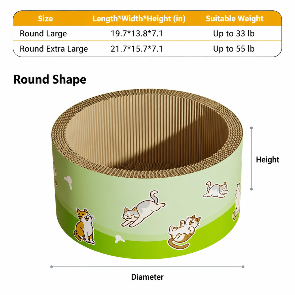 Corrugated Cardboard Cat Scratcher Lounge