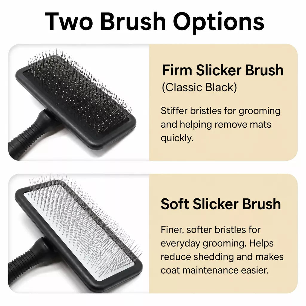 Dog & Cat Grooming Pin Brush for Loose Fur & Tangles