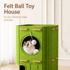 4-Tier Cat Tree with Enclosed House and Scratch Pad