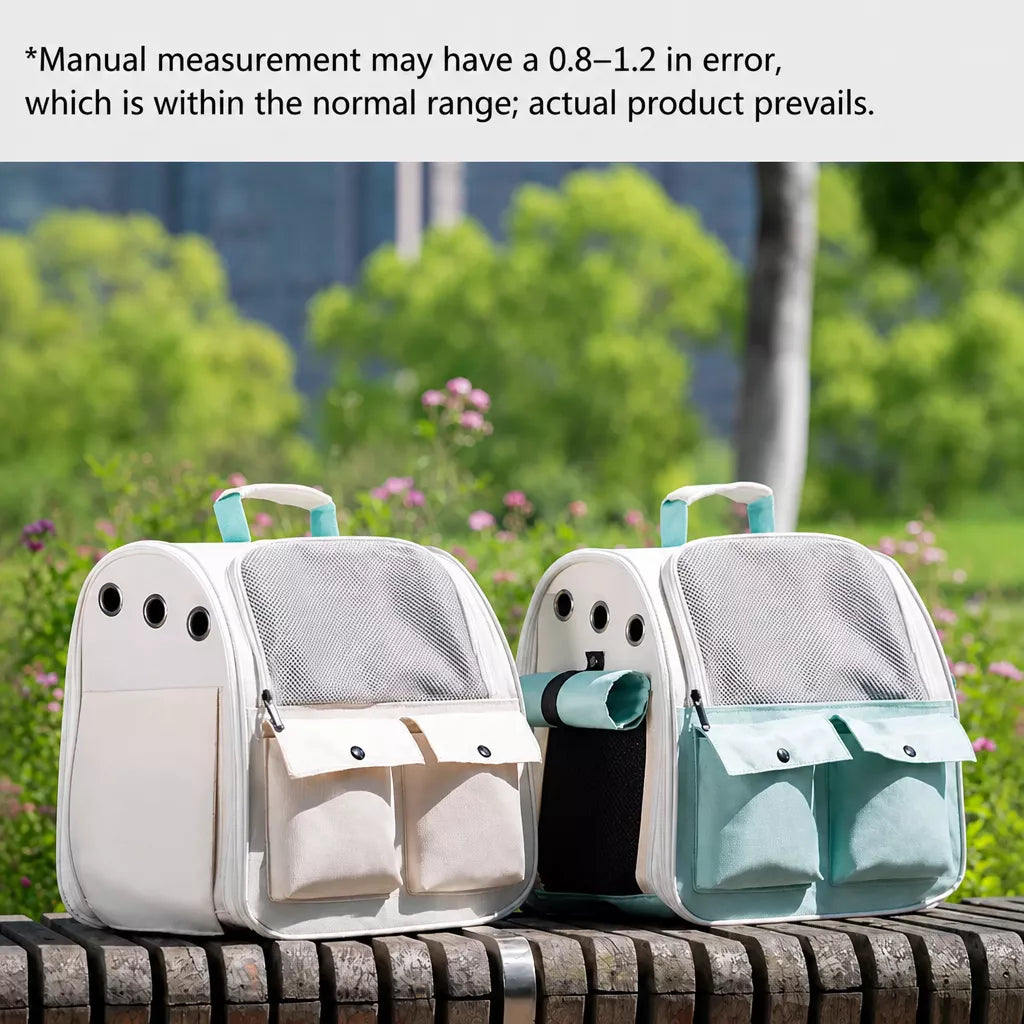 Breathable Cat Carrier Backpack with Roll-Up Shade