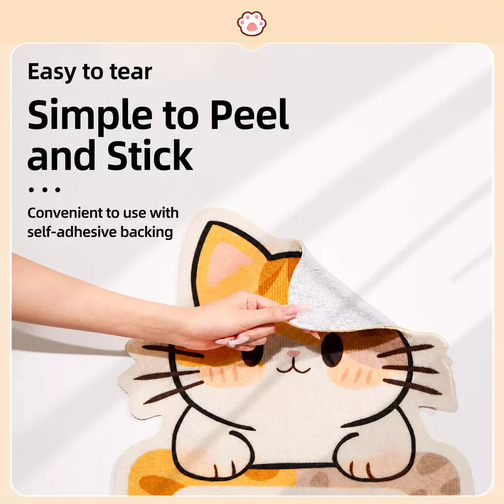 Self-Adhesive Wall-Mounted Felt Cat Scratcher