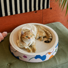 White Corrugated Cardboard Cat Scratcher Lounge