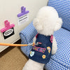 Denim-Style Nylon Pet Harness with Optional Leash for Small Pets