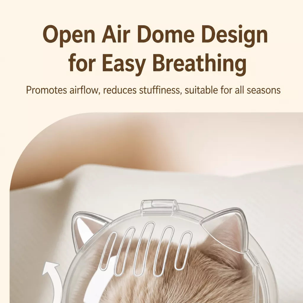 Clear Plastic Recovery Cone for Cats