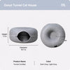 Enclosed Donut Pet Bed with Tunnel