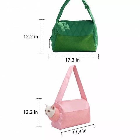 Portable Mesh Pet Carrier with Shoulder and Crossbody Straps