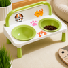 Raised Ceramic Double Pet Bowl Set