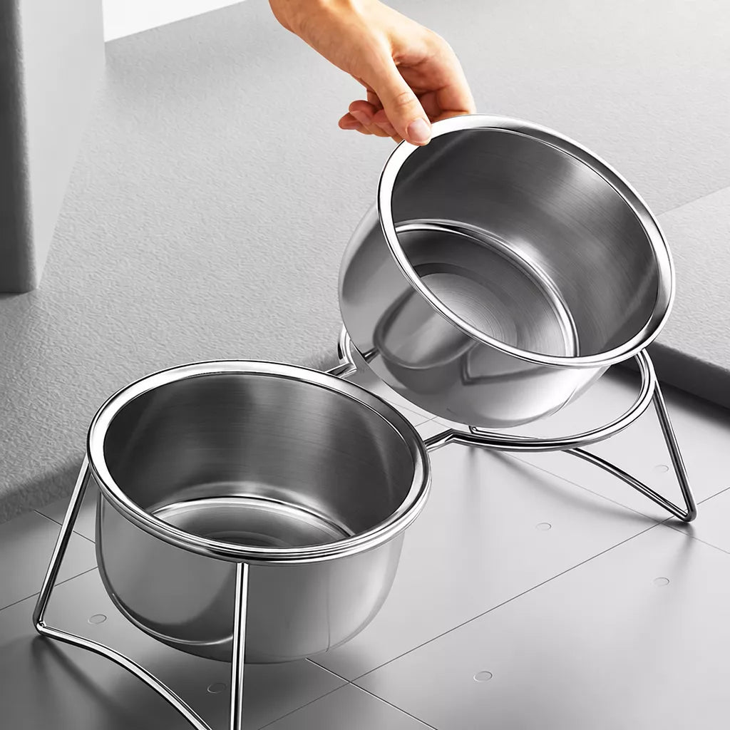 Elevated Stainless Steel Pet Bowl Stand