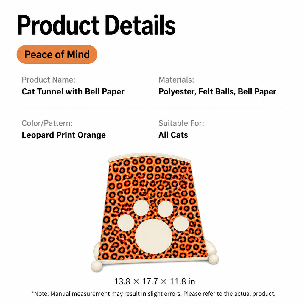 Foldable Crinkle Cat Tunnel Toy