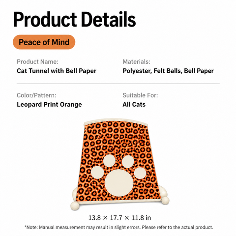 Foldable Crinkle Cat Tunnel Toy