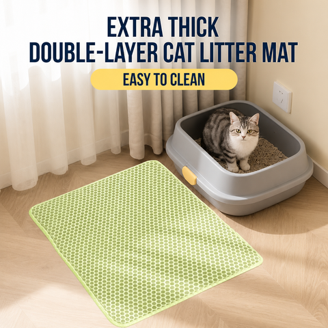 Double-Layer Cut-to-Fit Cat Litter Mat