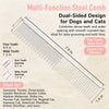 Cat & Dog Grooming Comb for Detangling and Loose Fur