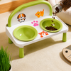 Raised Ceramic Double Pet Bowl Set