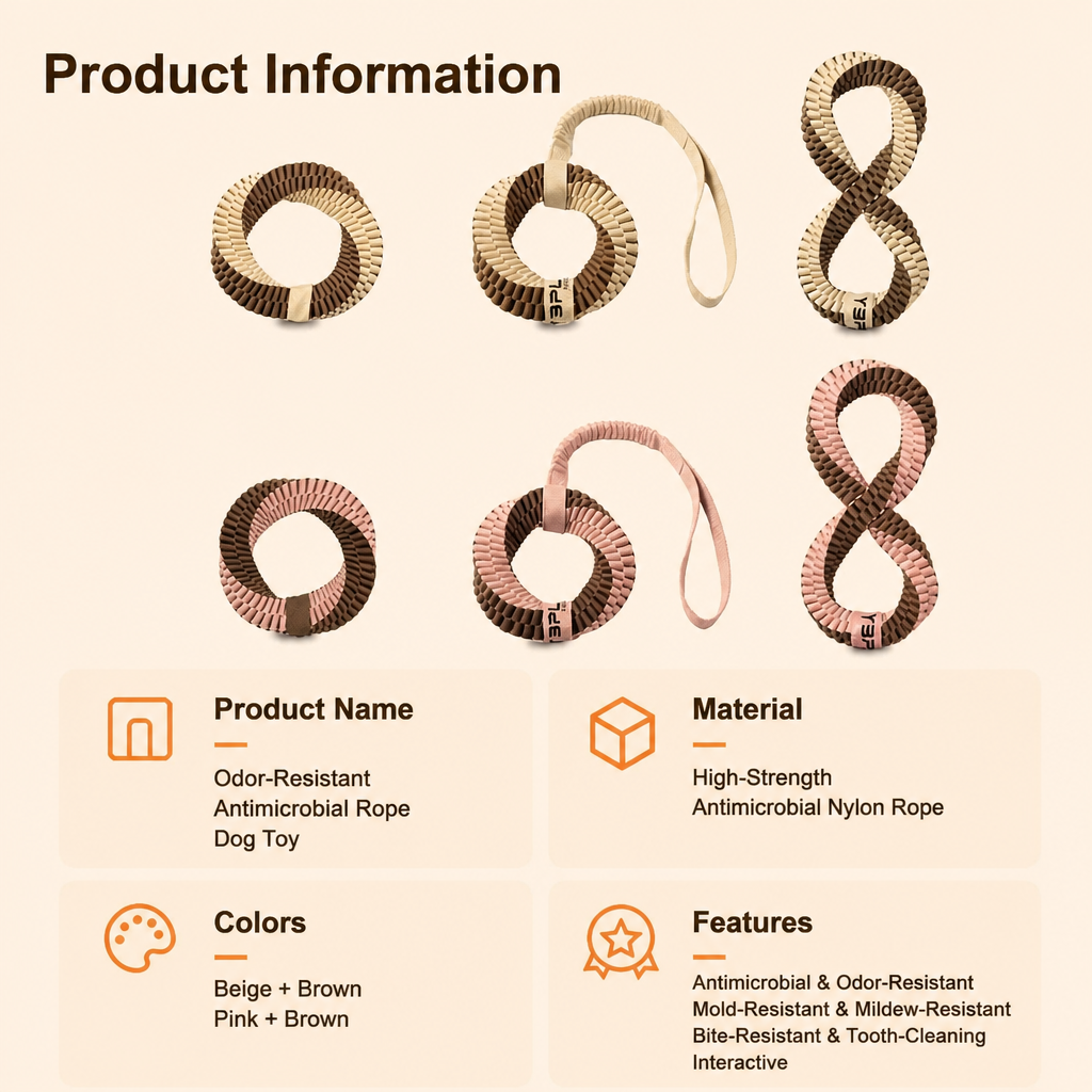 Latex Rope-Knot Tug Toy for Dogs and Cats