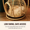 Handwoven Rattan Hanging Pet Bed with Cushion