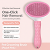 Self-Cleaning Pet Brush for Dogs & Cats, 3.8-Inch Wide Head