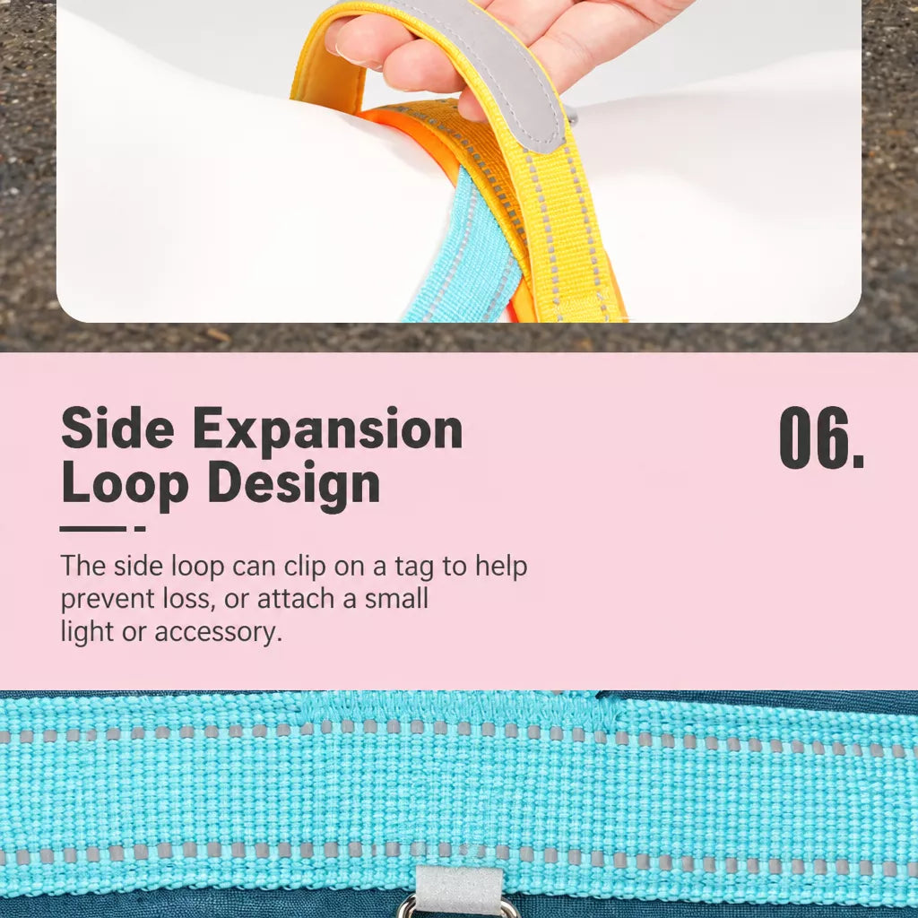 Vest-Style Nylon Dog Harness with Round Rope Leash