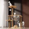 Wooden Space Capsule Cat Tree with Scratching Post