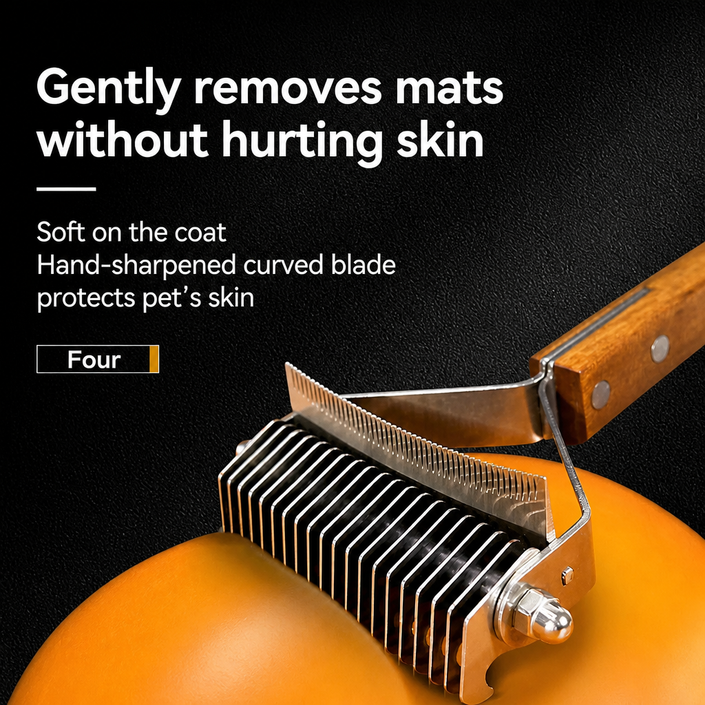 Double-Sided Dematting Comb for Dogs and Cats