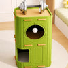 Multi-Level Cat Tree with Enclosed House and Scratching Areas