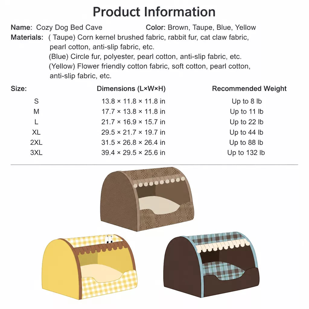 Covered Dog House Bed for Dogs