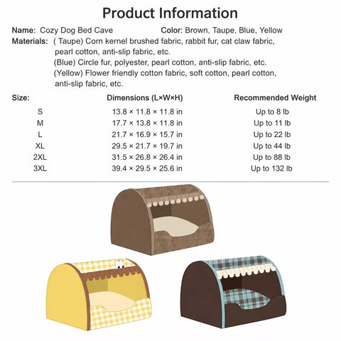 Covered Dog House Bed for Dogs