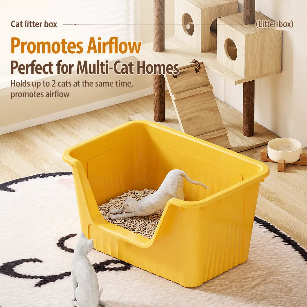 Jumbo Plastic Cat Litter Box with High Sides p-05679