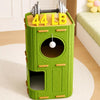 4-Tier Cat Tree with Enclosed House and Scratch Pad