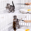 Interactive Cat Wand Toy with 6 Feather Attachments