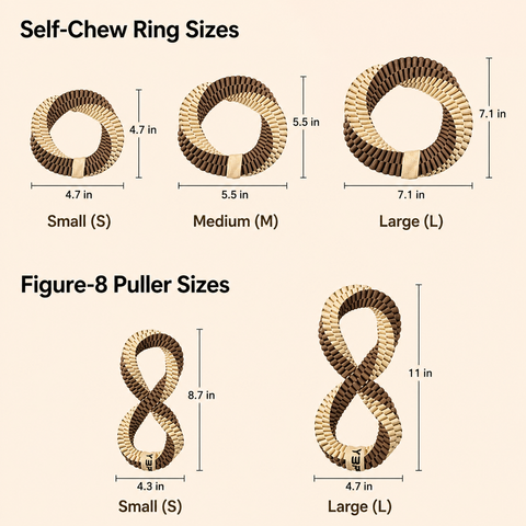 Latex Rope-Knot Tug Toy for Dogs and Cats