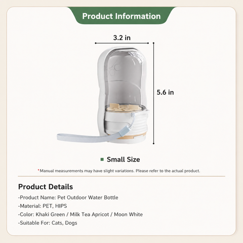 Foldable Pet Water Bottle & Feeder for Dogs and Cats