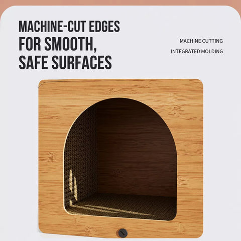 Spacious Corrugated Cardboard Cat Scratcher House