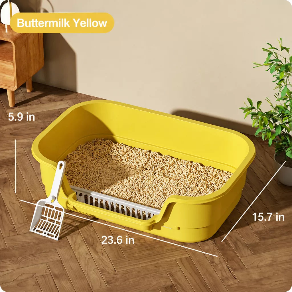 High-Sided Open Cat Litter Box p-05713