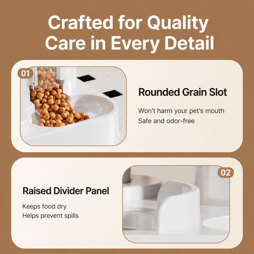 Automatic Pet Feeder with Water Bowl