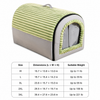 Enclosed Plush Pet Bed with Door Curtain for Cats and Dogs