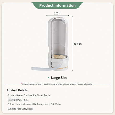 Foldable Pet Water Bottle & Feeder for Dogs and Cats