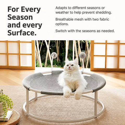 All-Season Cat Bed with Integrated Climbing Hammock