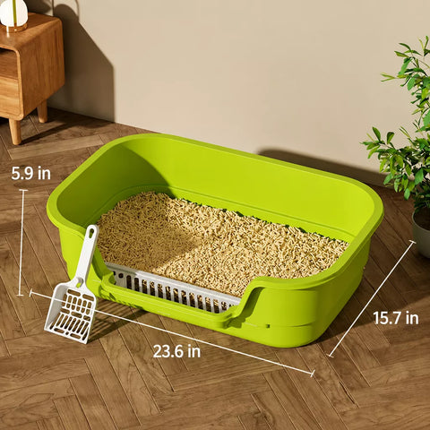 High-Sided Open Cat Litter Box p-05713