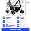 Foldable Pet Stroller with Detachable Carrier for Dogs & Cats
