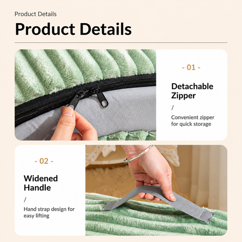 Enclosed Pet Bed with Door Curtain for Cats and Dogs