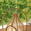 Handwoven Rattan Hanging Pet Bed with Cushion