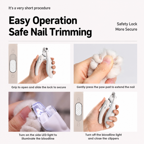 LED Pet Nail Clippers for Cats & Dogs