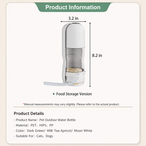 Foldable Pet Water Bottle & Feeder for Dogs and Cats