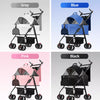 Foldable Pet Stroller with Detachable Carrier for Dogs & Cats